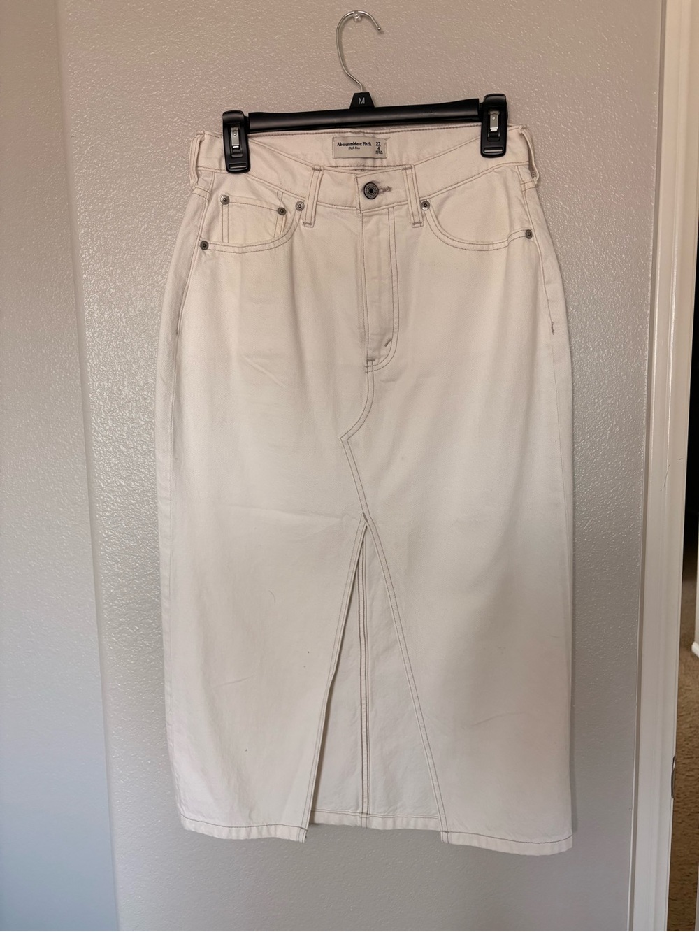 Abercrombie & Fitch White Maxi Skirt